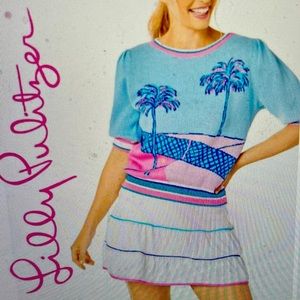 Lilly Pulitzer, VIVIE sweater, for tennis or pickle ball soft cotton size m, NWT